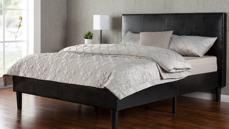 Zinus Deluxe Faux Leather Bed Frame, $139-$179